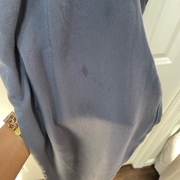 Forever 21 Blue Snap Front V-Neck Jogger Jumpsuit - Picture 4 of 5